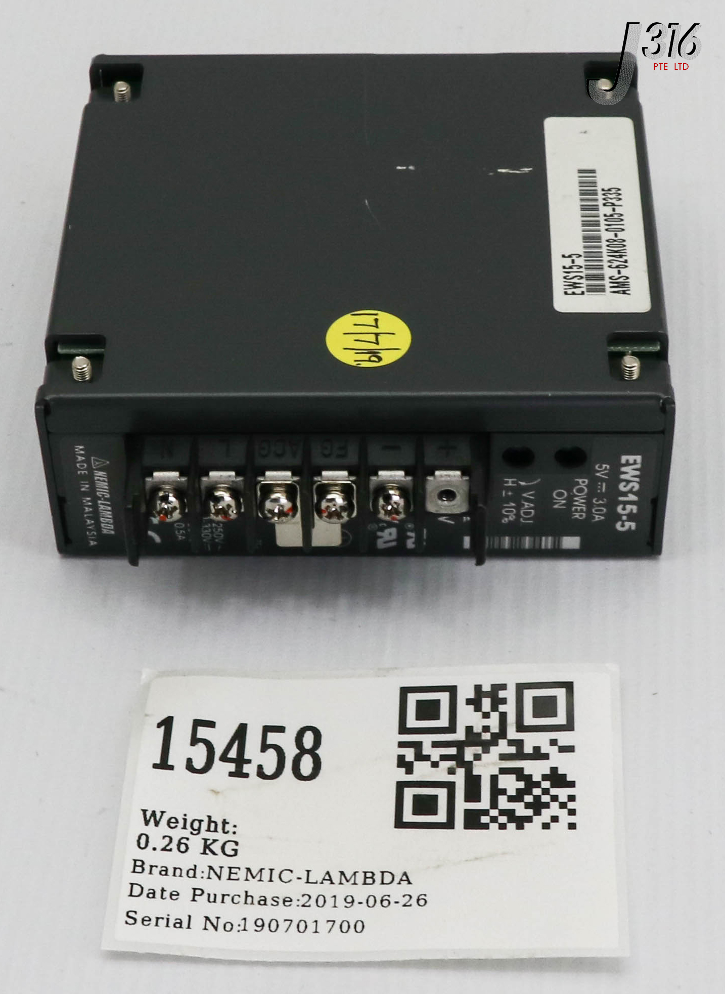 15458 NEMIC-LAMBDA POWER SUPPLY, 5V 3.0A EWS15-5 | eBay